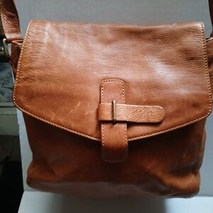 Sperry Tan Leather Crossbody Bag